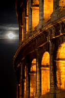 Rome - Moonrise and Colosseum