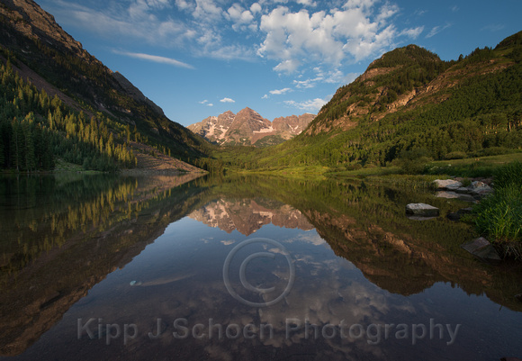 Maroon Bells Cloudy Reflections