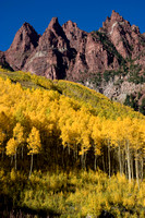 Maroon Bells Mountains and Aspens