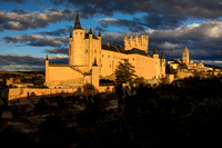 Alcazar and Cathedral of Segovia at Sunset