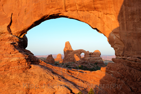 Sunrise on the North Window and Turret Arch