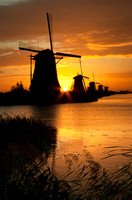 Kinderdijk Windmills at Sunrise