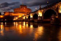 Rome - Castel Sant Angelo and Bridge at Night