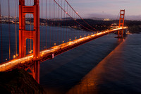 Golden Gate Bridge Traffic and Reflection