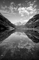 Maroon Bells Black and White Reflections