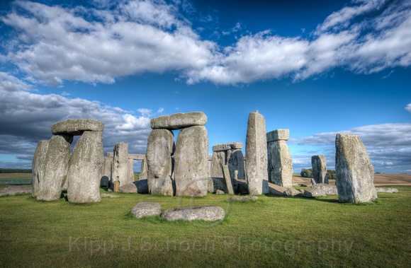 Stonehenge Blue Sky and Clouds